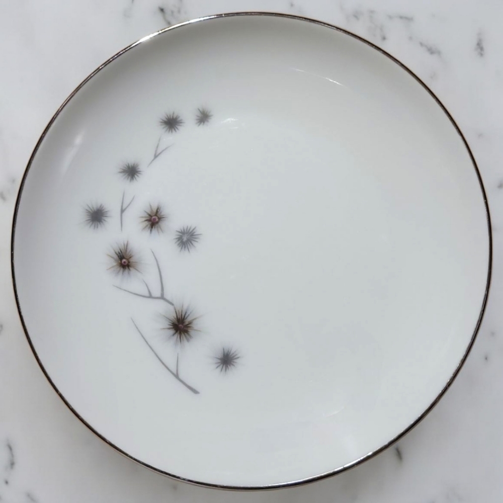 Vtg 60's Platinum Star Burst Creative BREAD & BUTTER Plate 6 3/8"